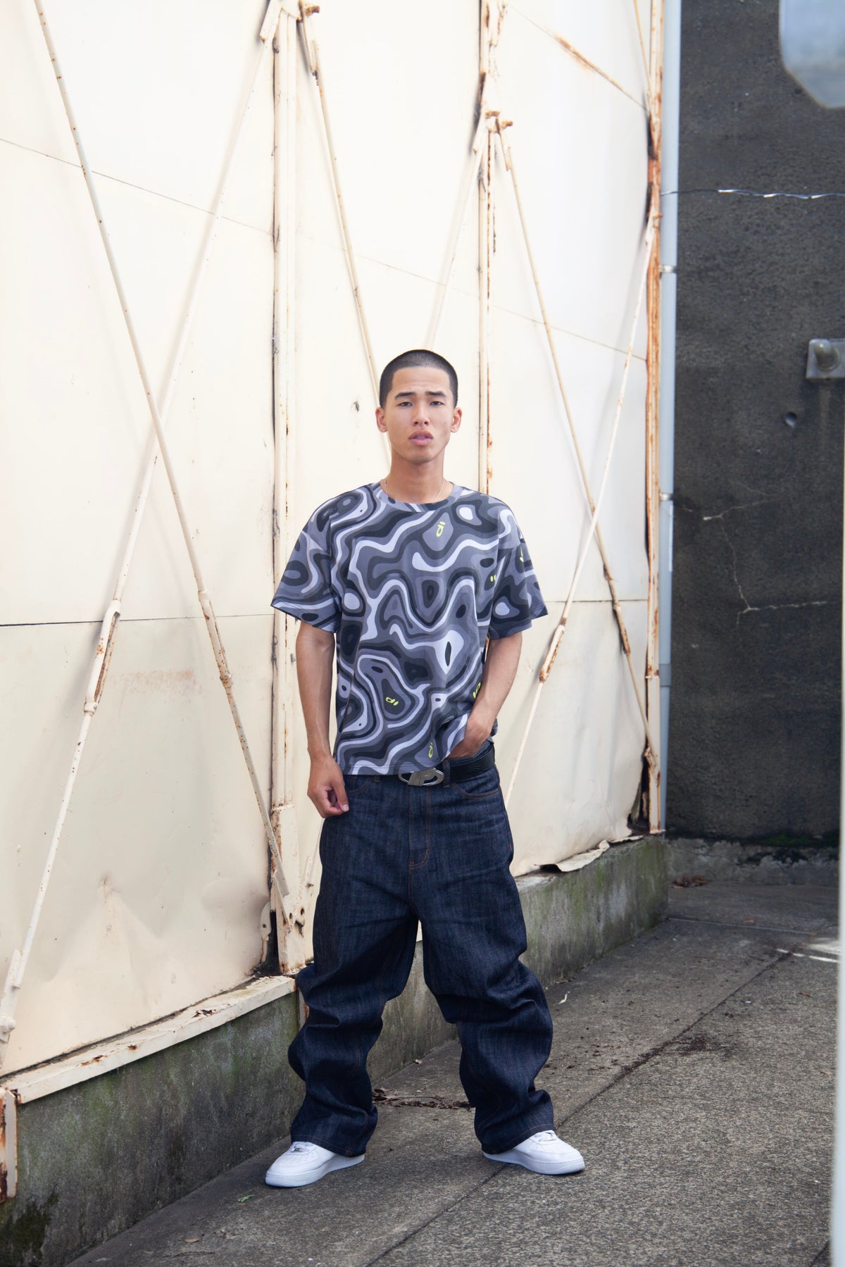 iP Camo Tee-Monochrome Camo