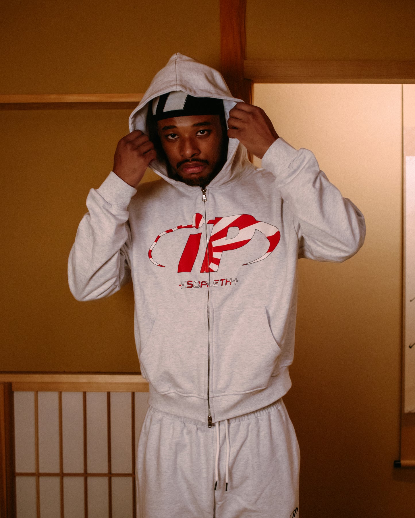 iP Sunrise zip up hoodie-Gray