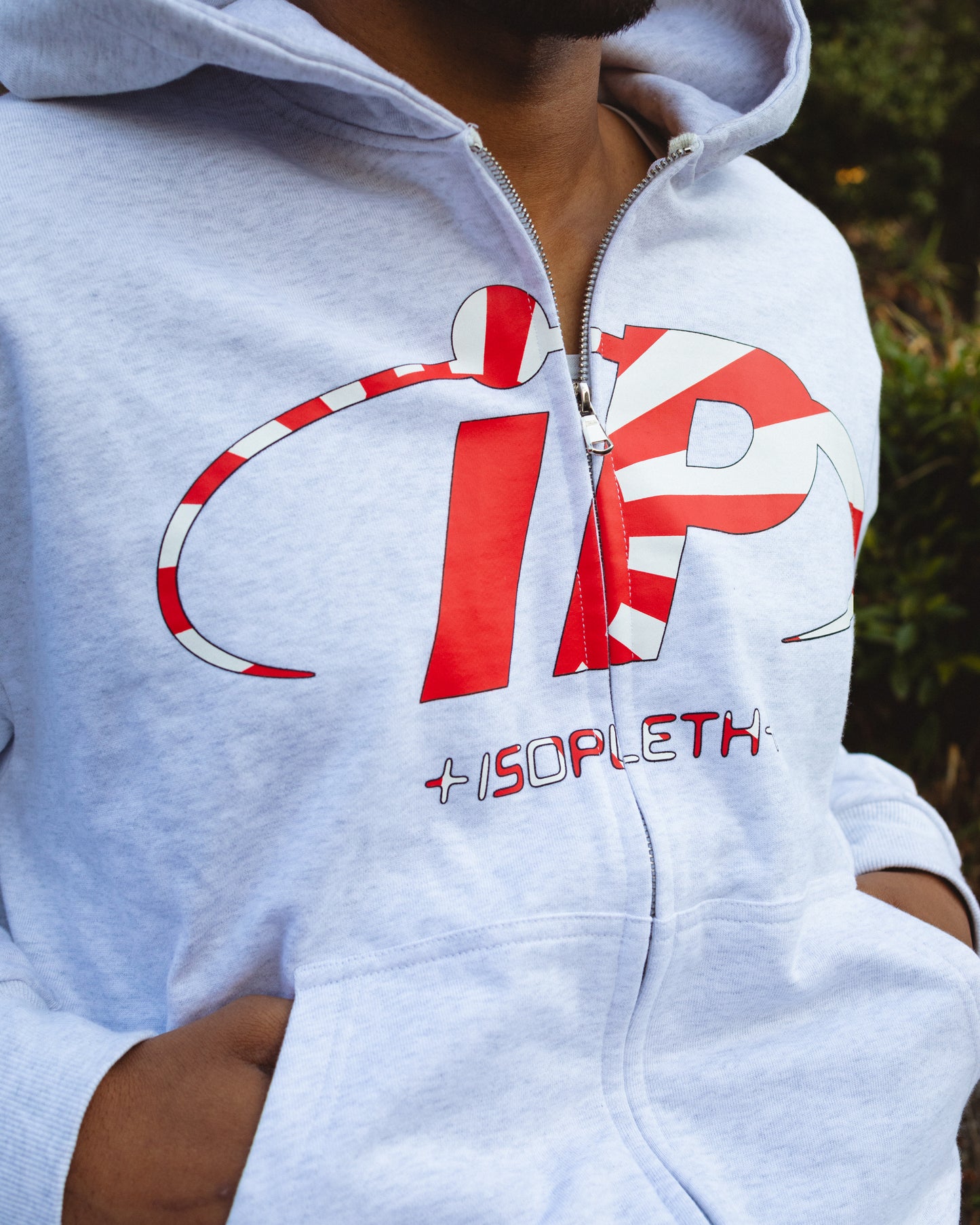 iP Sunrise zip up hoodie-Gray