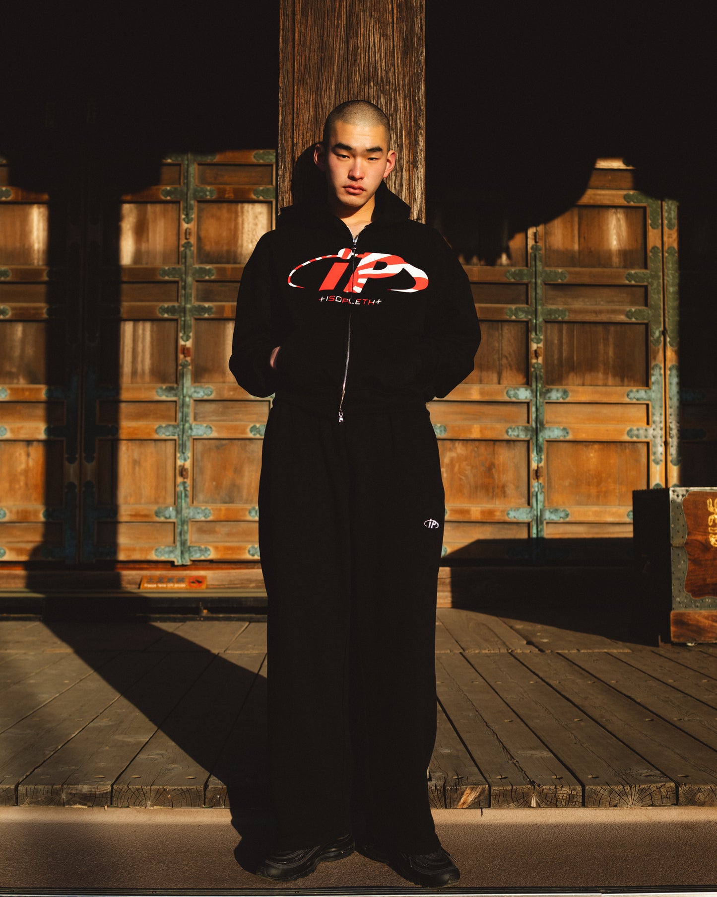 ISOPLETH SWEAT PANTS-Black&White
