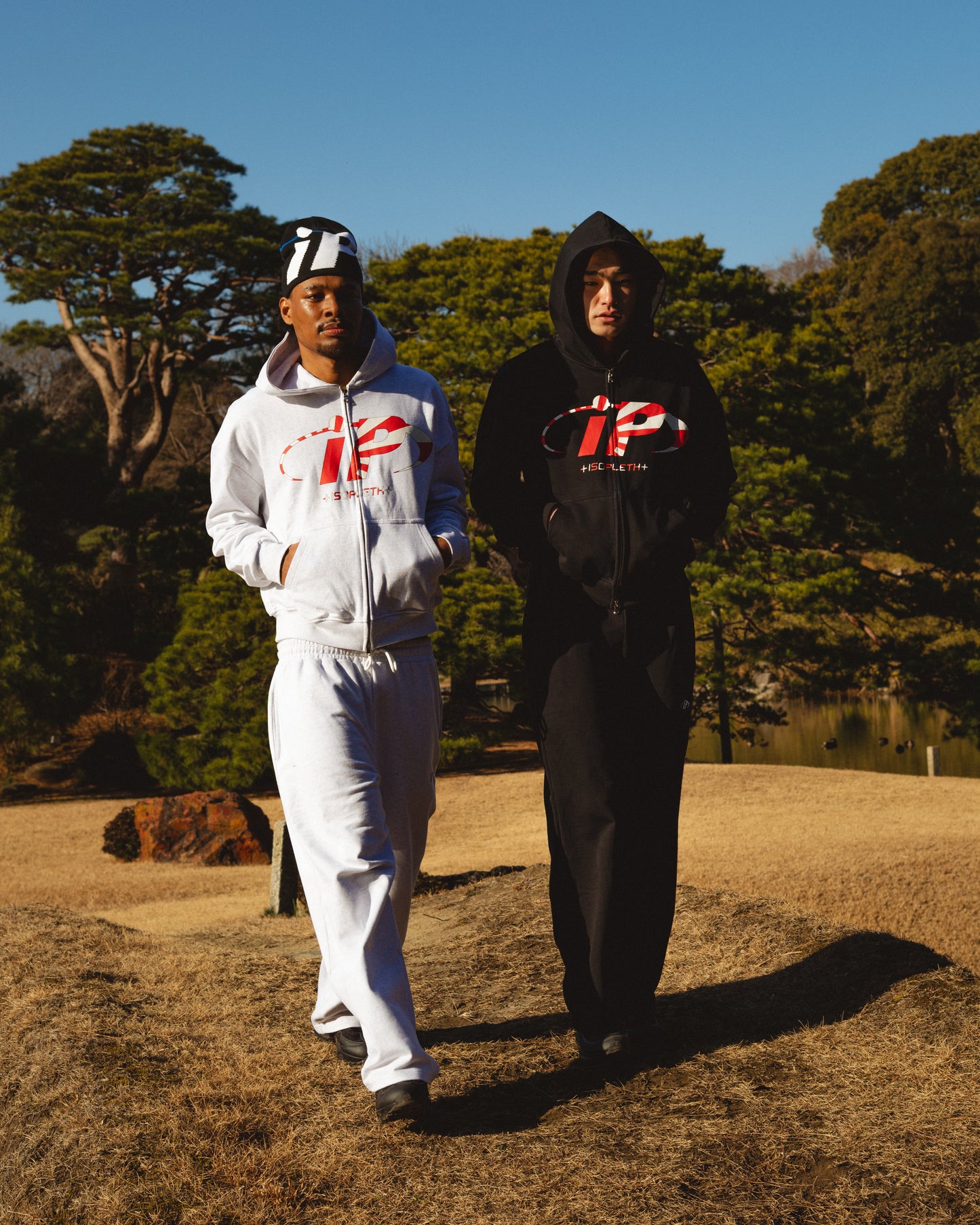 ISOPLETH SWEAT PANTS-Black&White