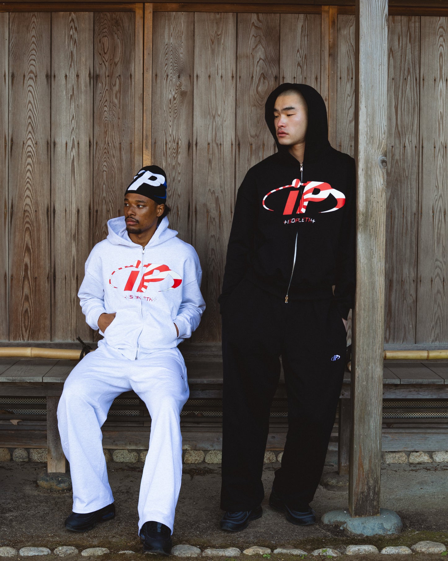 ISOPLETH SWEAT PANTS-Black&White