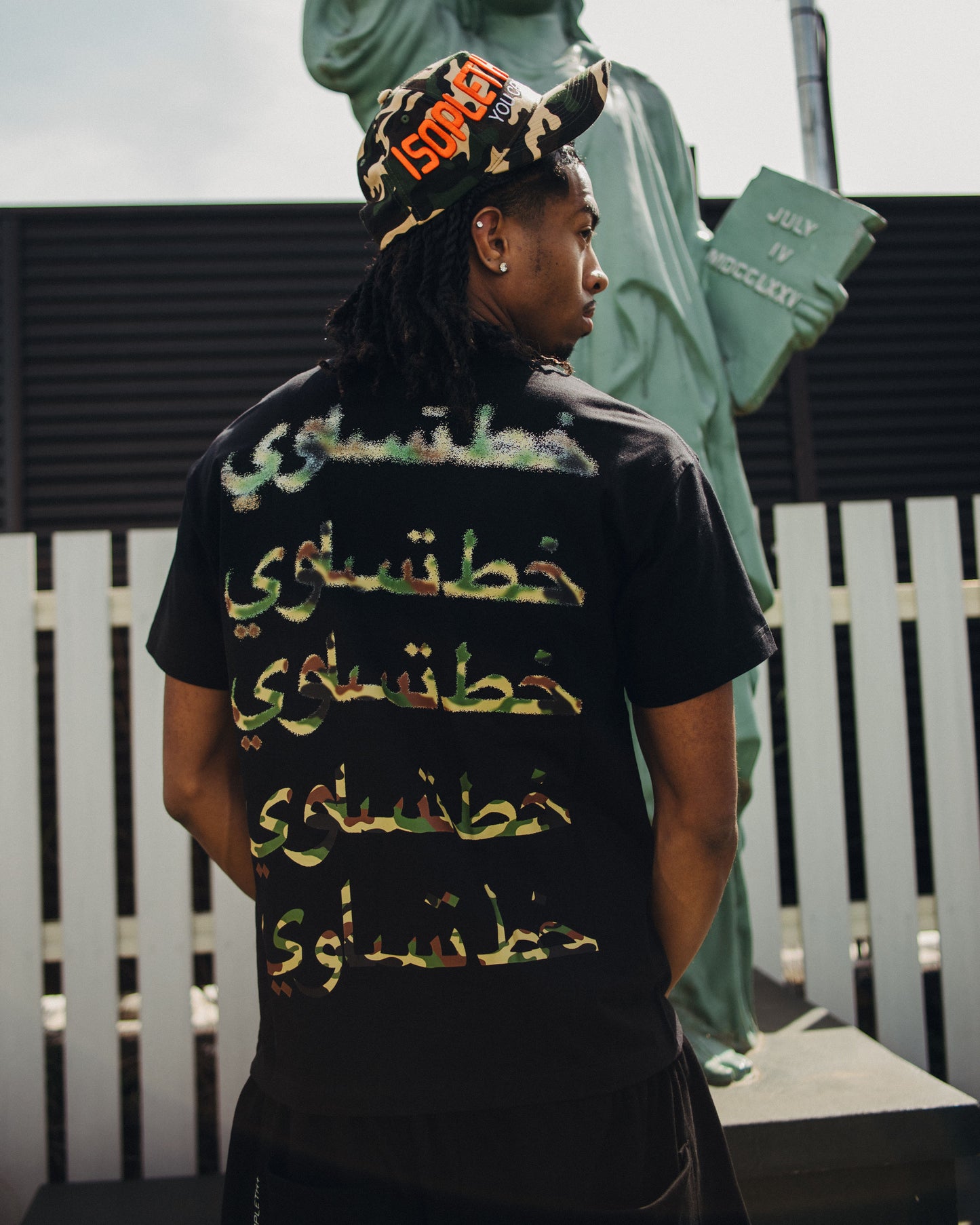 iP Camo Logo Tee-Black