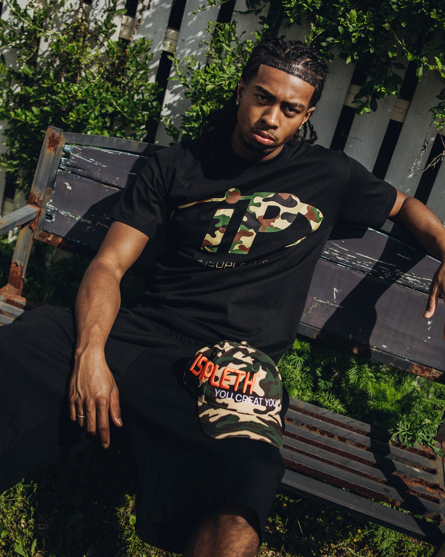 iP Camo Logo Tee-Black