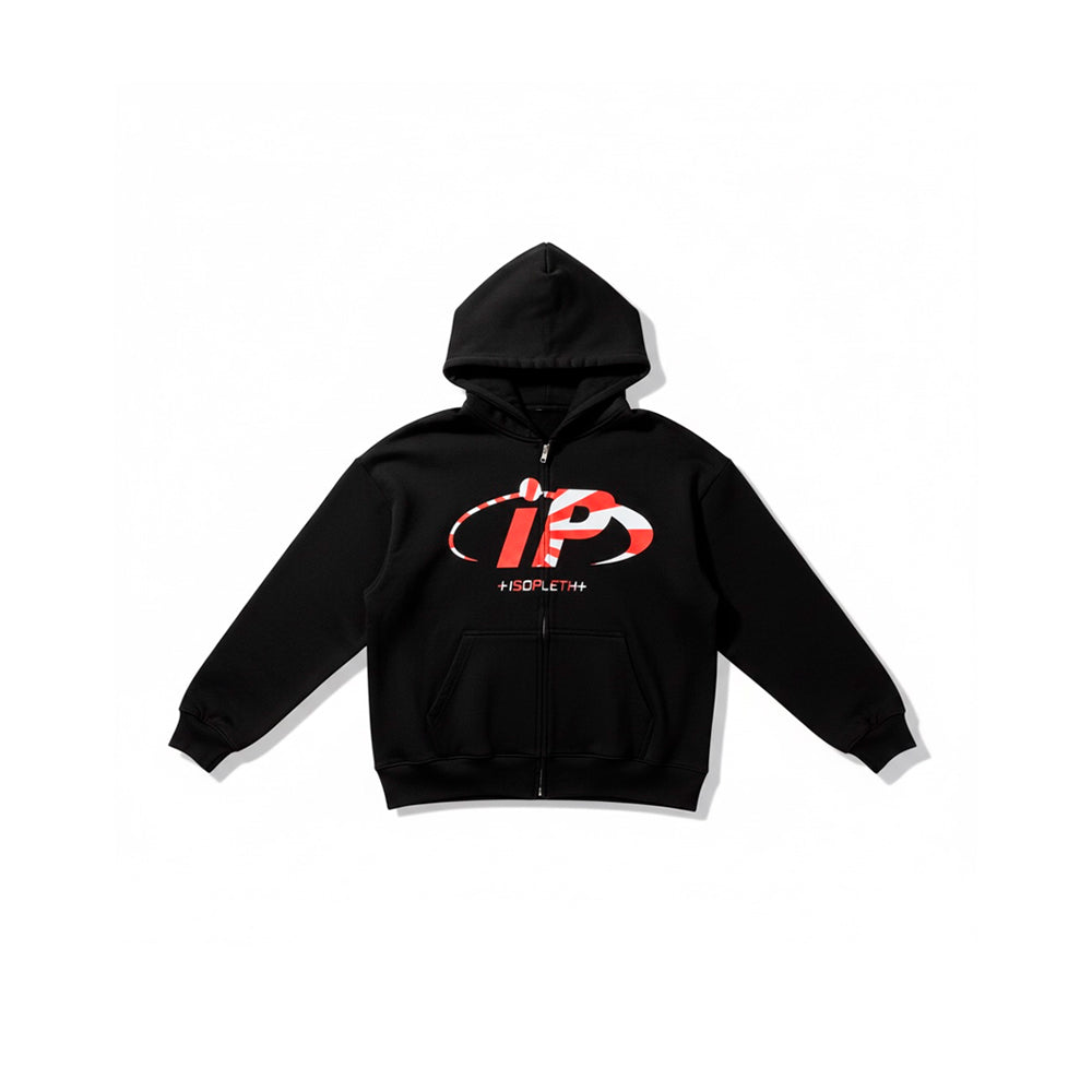 iP Sunrise zip up hoodie-Black